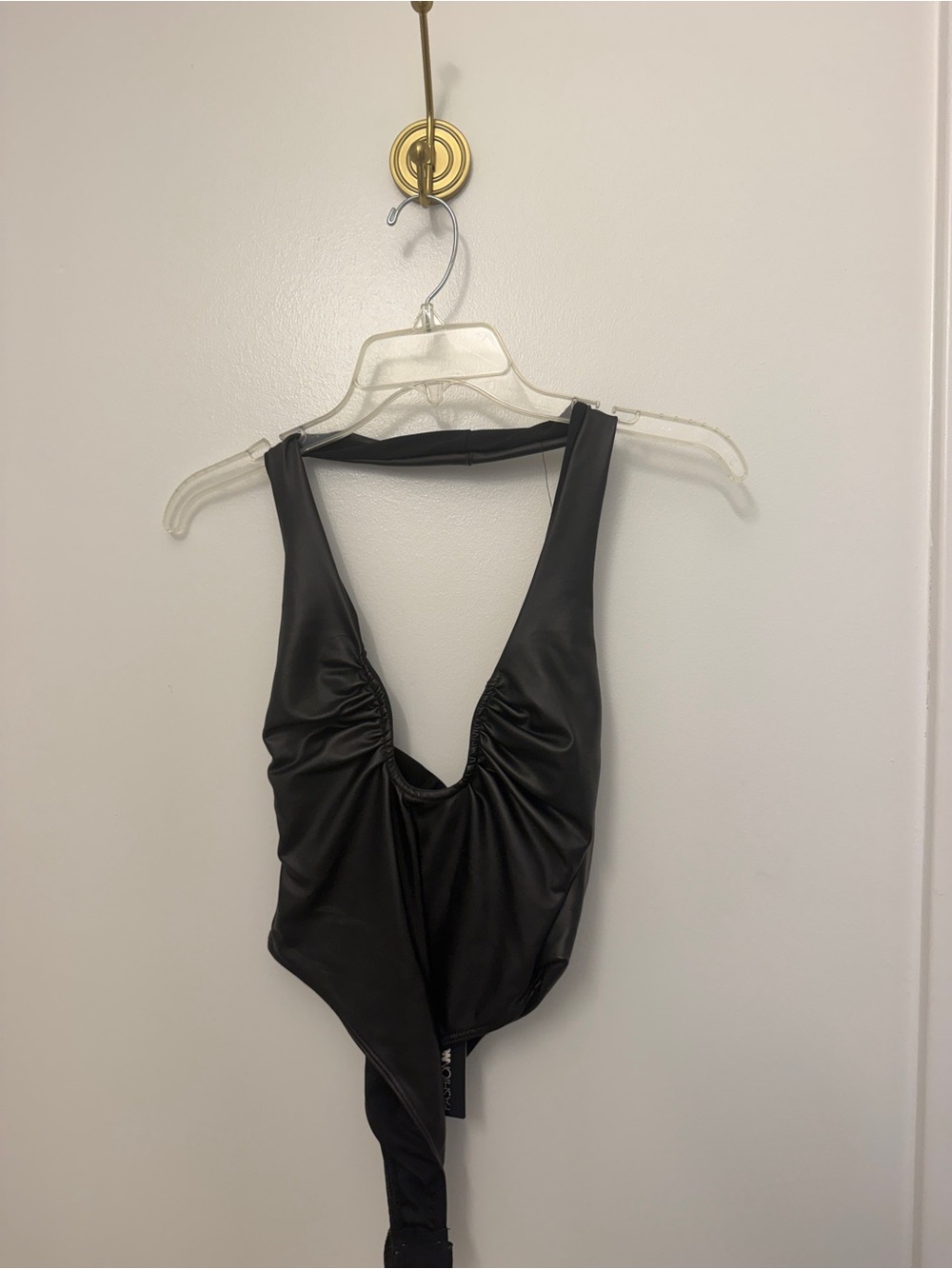Black Leather Body Suit